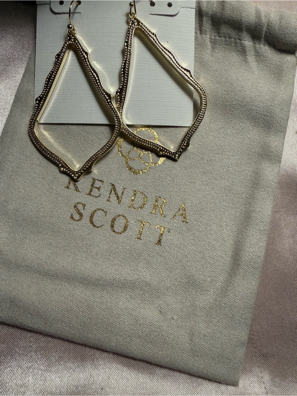 Kendra Scott Gold Filigree Open Frame Earrings